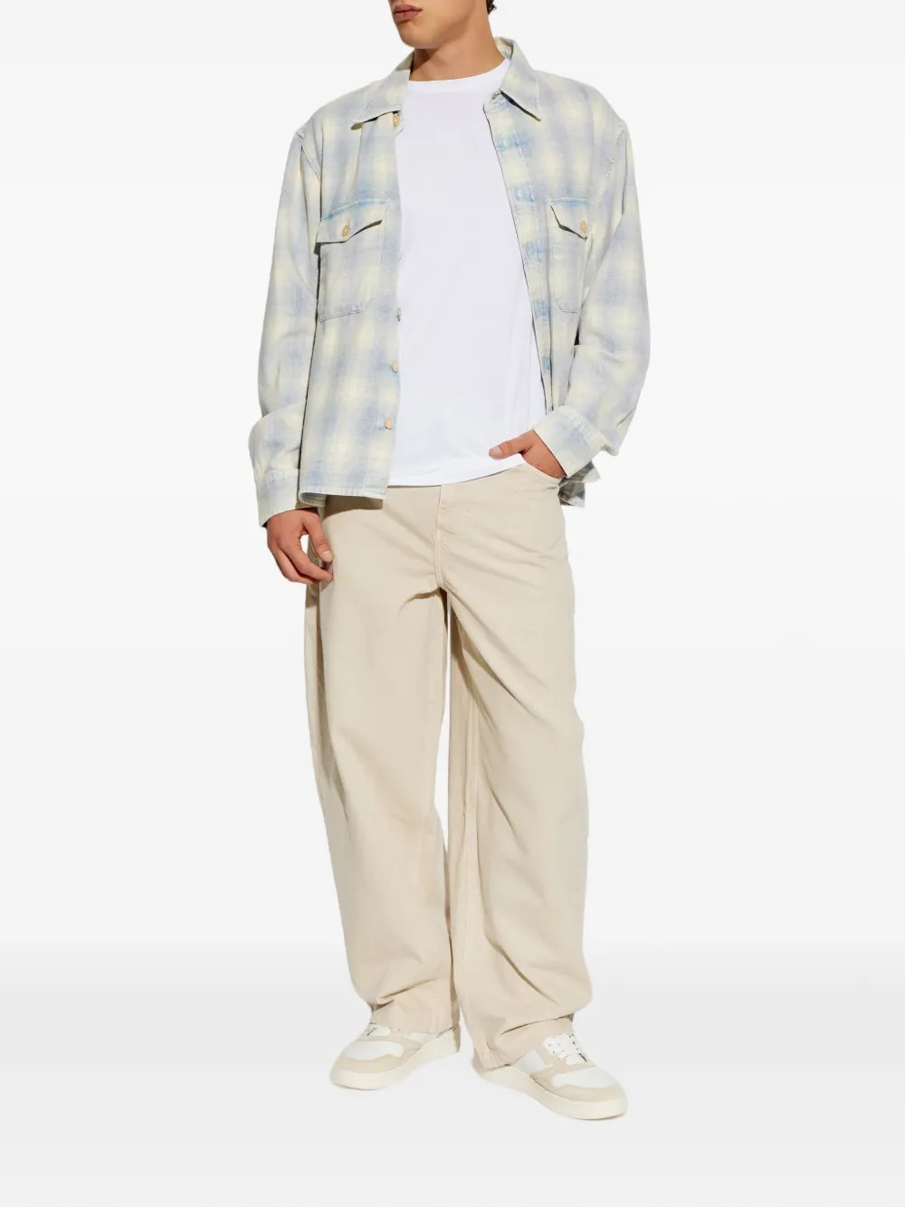 AllSaints Santos geruit overhemd Blauw