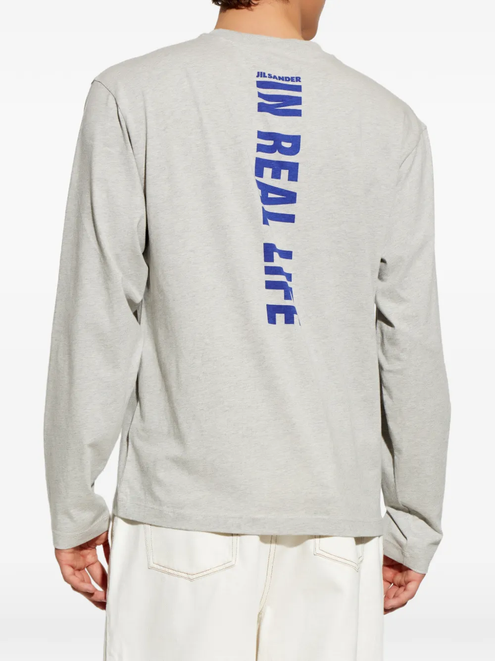 Jil Sander T-shirt met logoprint Grijs