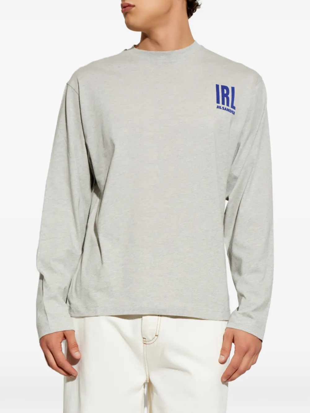 Jil Sander T-shirt met logoprint Grijs