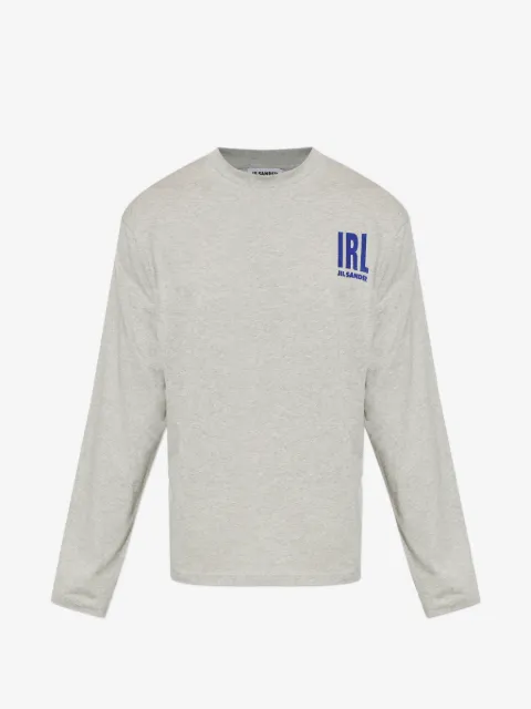 Jil Sander Langarmshirt mit Logo-Print