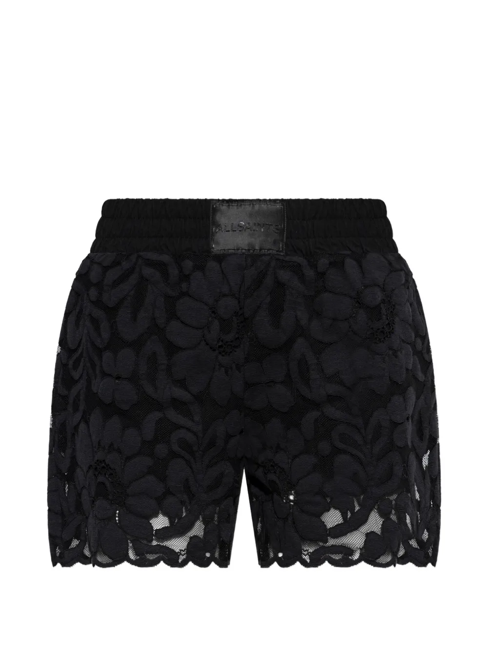 AllSaints Shorts Amelie in pizzo a fiori - Nero