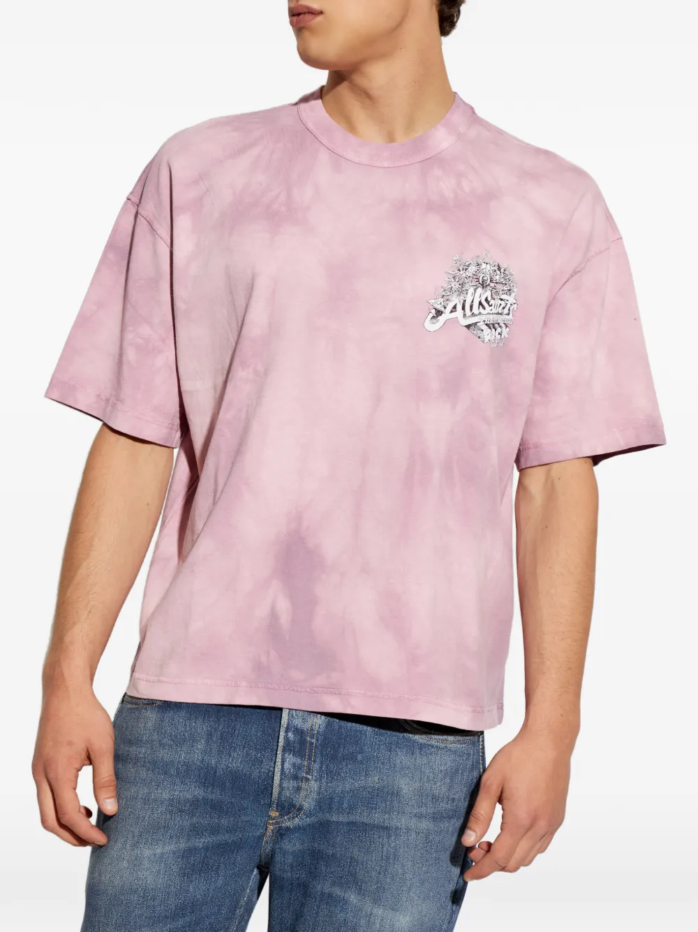 AllSaints Avalon tie-dye T-shirt | Pink | FARFETCH AO