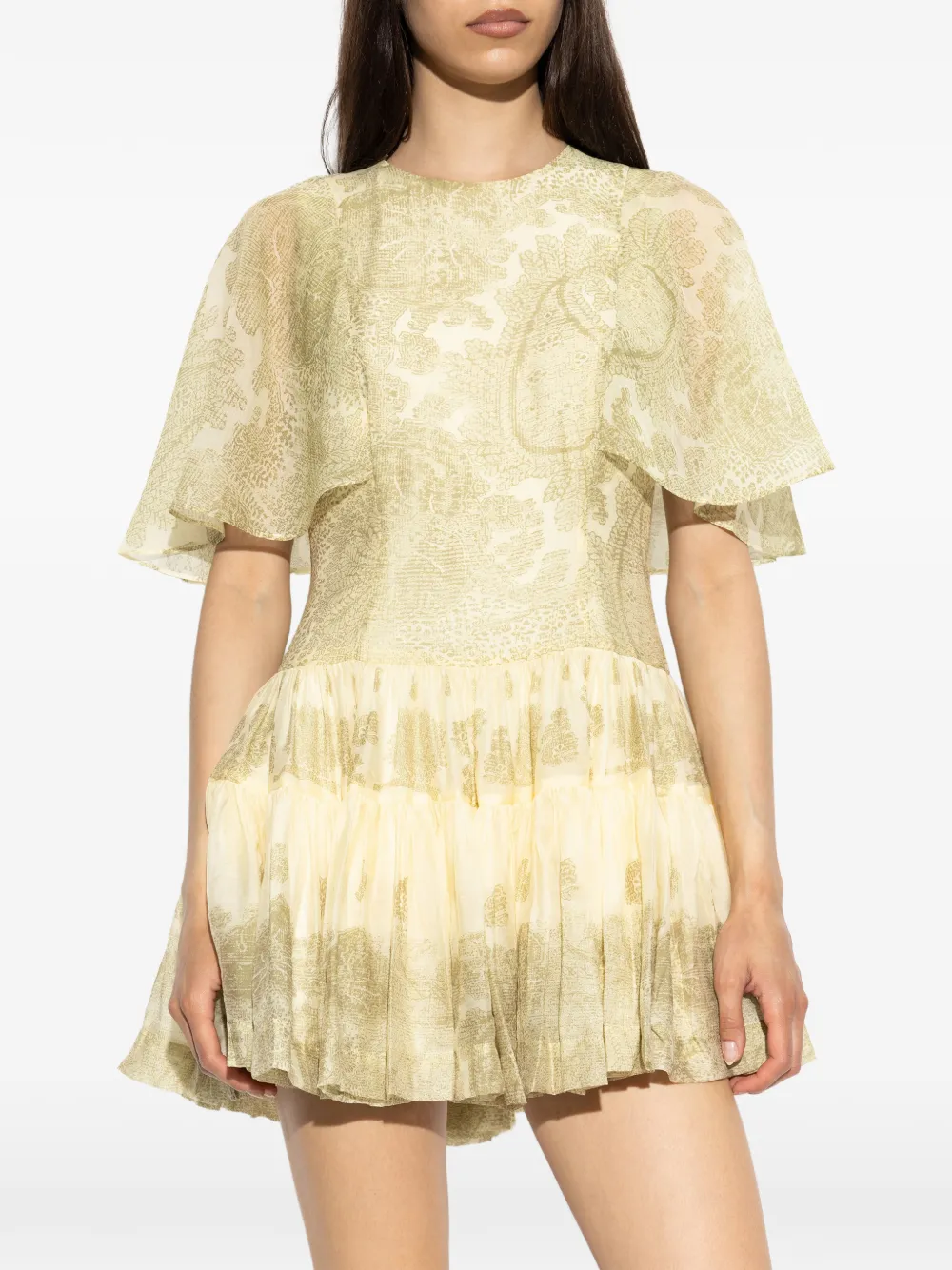 AllSaints Yanna gelaagde jurk Groen