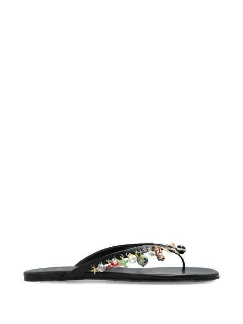 Christopher Esber Memento charm-embellished leather flip-flops