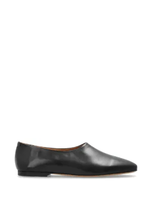 The Row レザーフラットシューズ | ブラック | FARFETCH JP