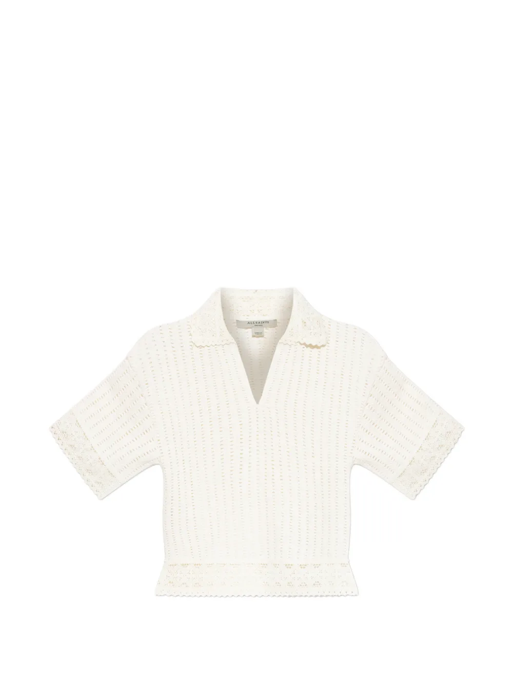 AllSaints Elma crochet-knit top - Toni neutri