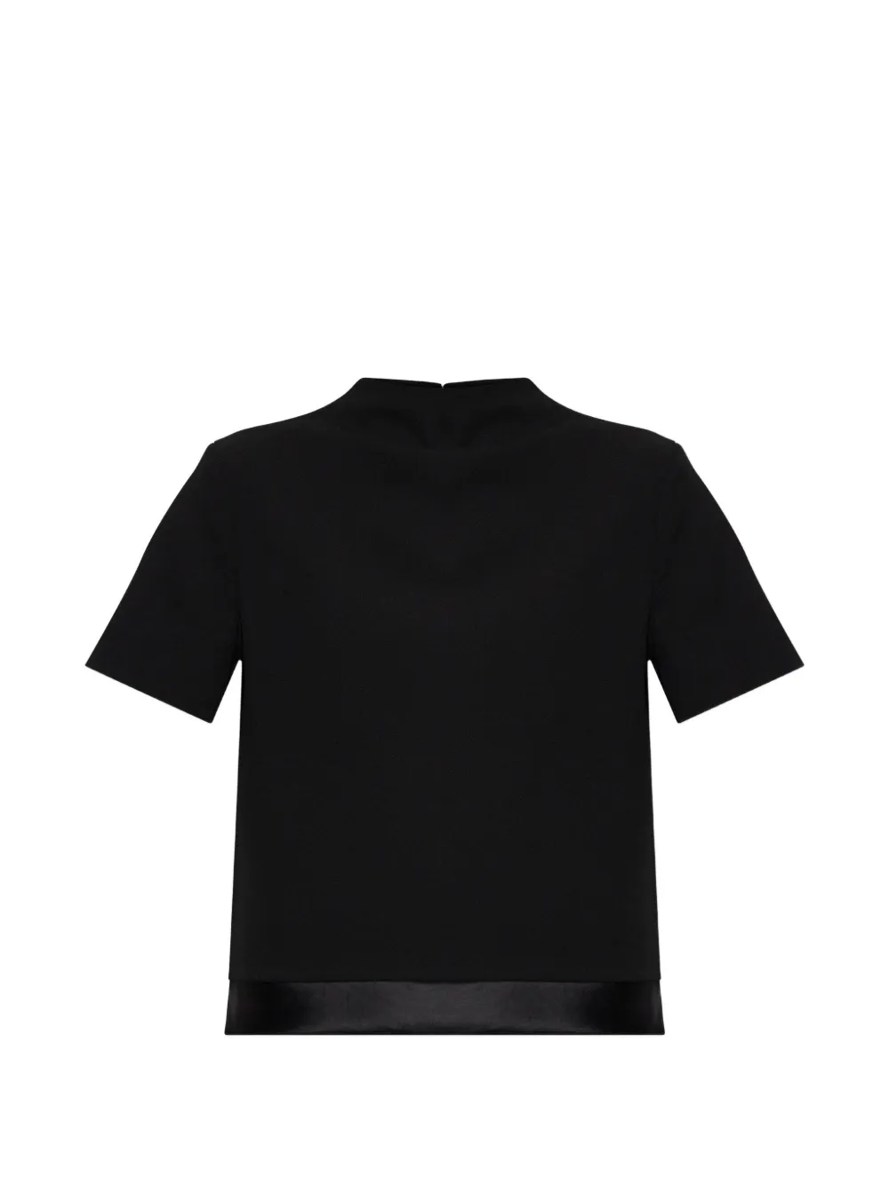 Jil Sander satin-trim wool top - Nero