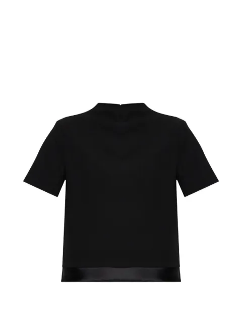 Jil Sander satin-trim wool top
