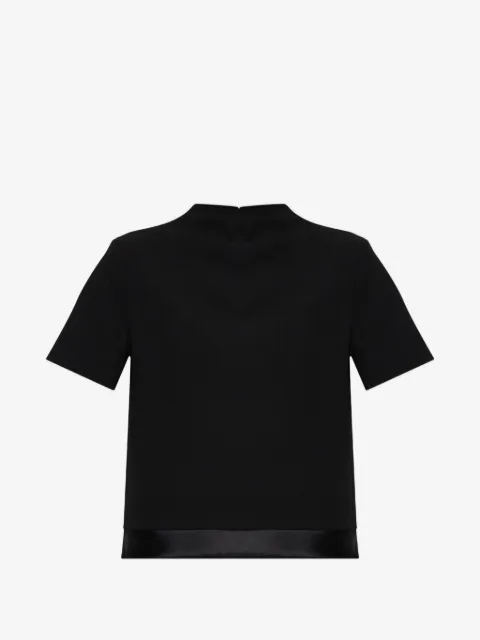 Jil Sander satin-trim wool top