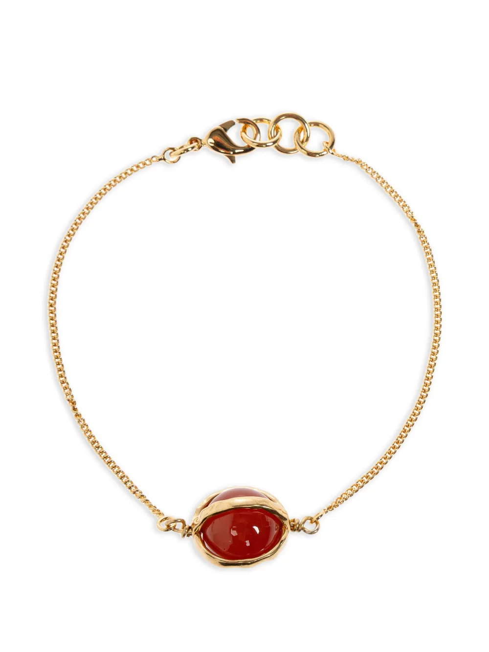 Jil Sander stone-embellished curb-link bracelets - Oro