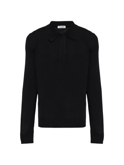 Jil Sander wool long-sleeve polo shirt