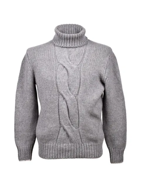 Brunello Cucinelli pull en maille torsadée à col roulé