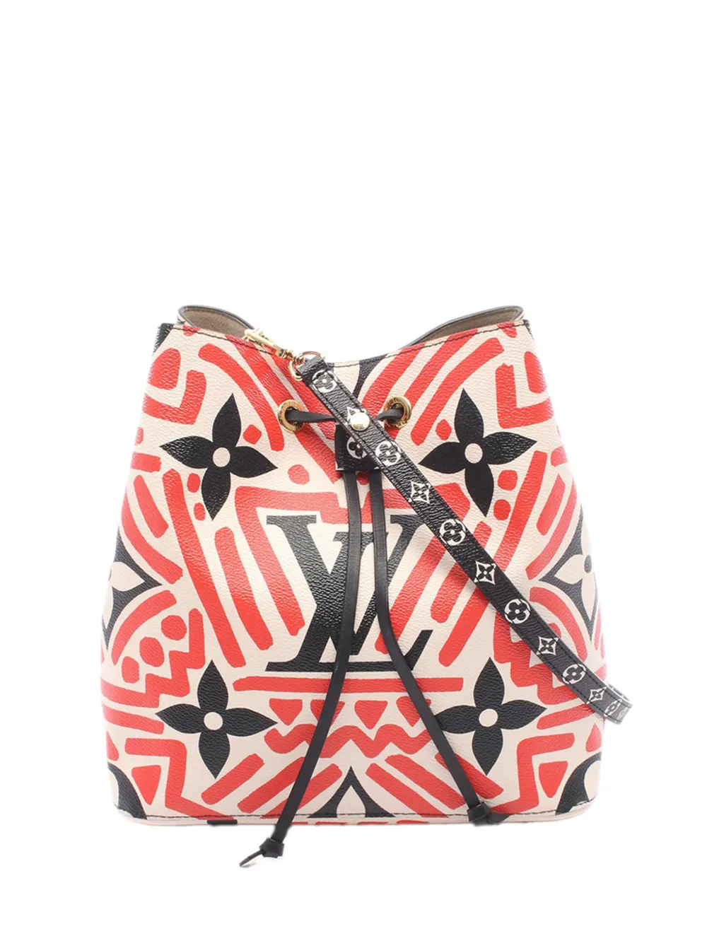 Louis Vuitton Pre-Owned 2020 Monogram Giant Crafty Neonoe MM bucket bag - Red