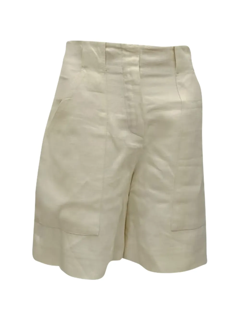 Loro Piana Pre-Owned pleated satin-weave shorts - Toni neutri