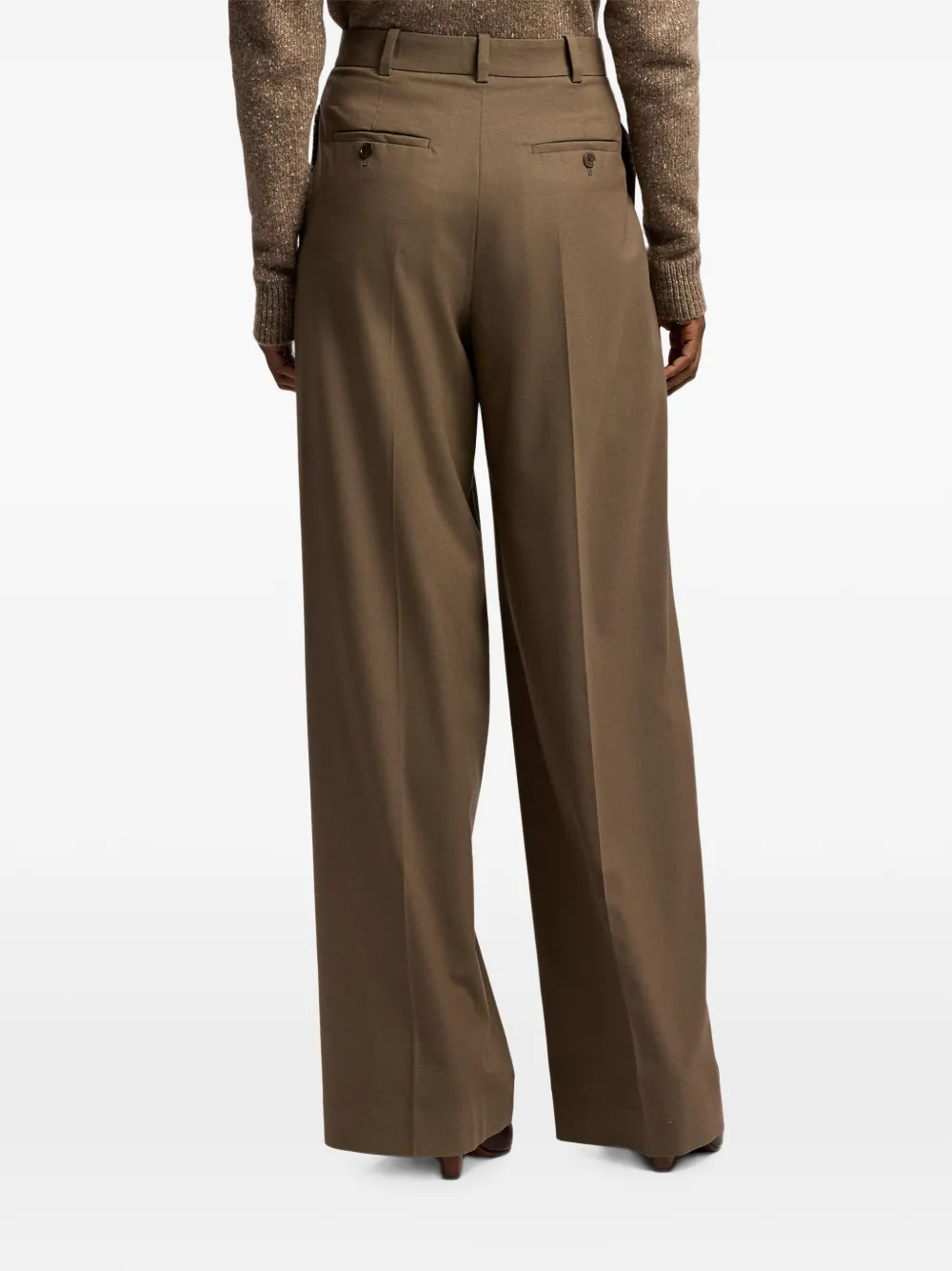 Ralph Lauren Collection Clarice wollen plooibroek Bruin