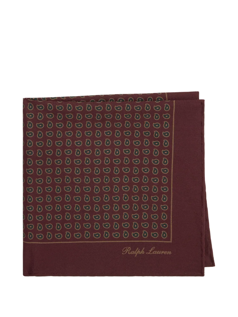 Ralph Lauren Purple Label Pochet met paisley-print Bruin