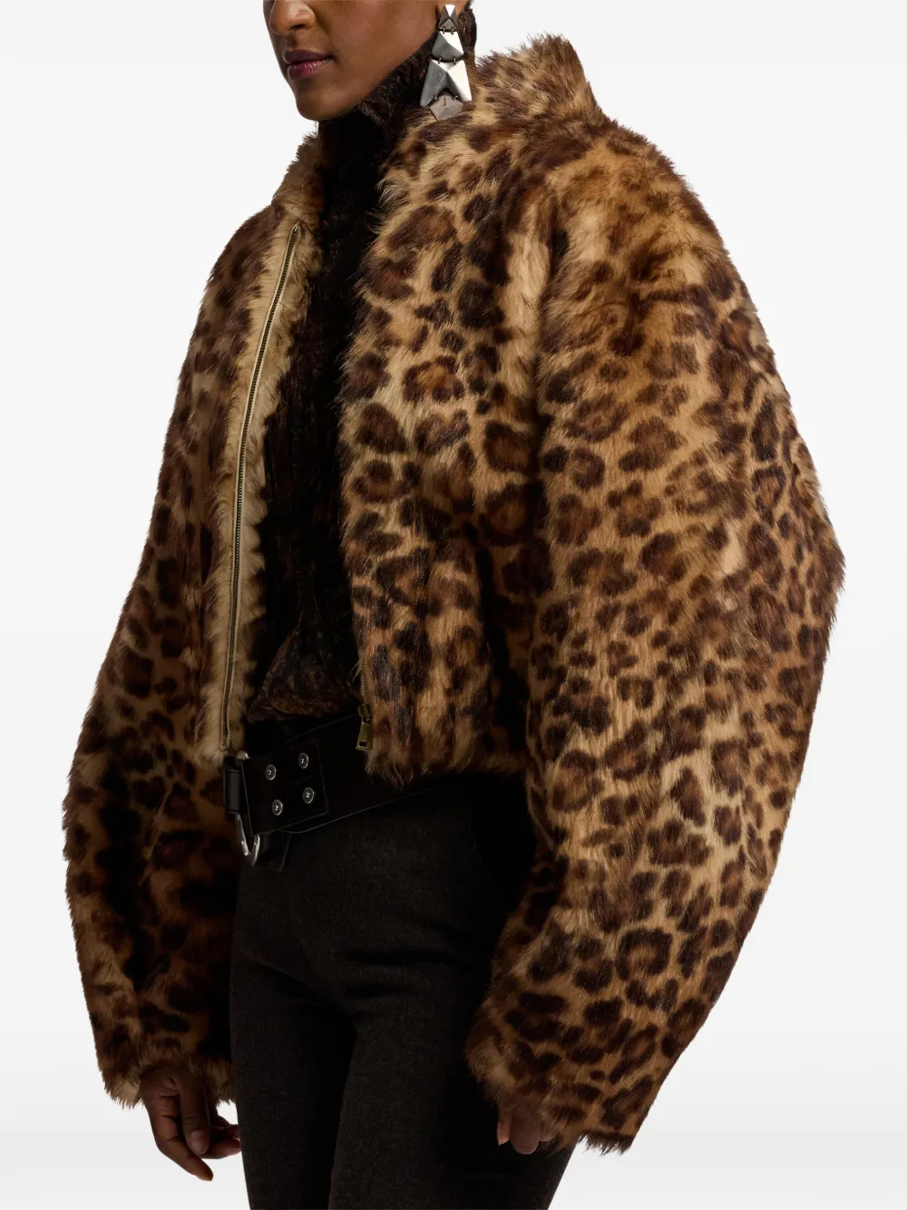 Ralph Lauren Collection Balvin lammy jack met luipaardprint Bruin