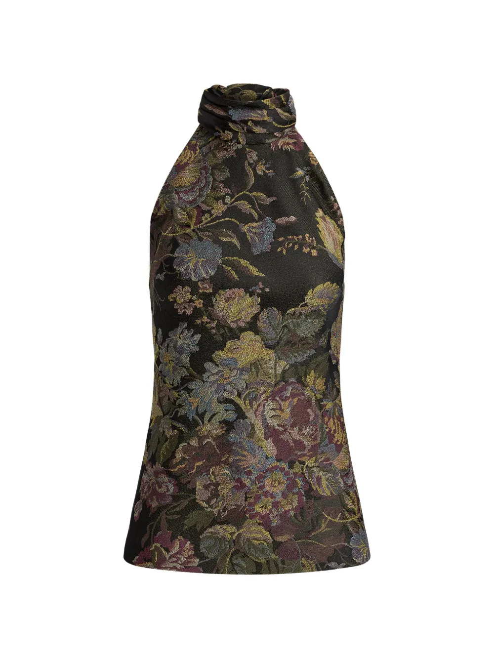 Ralph Lauren Collection Top a fiori in misto seta - Marrone