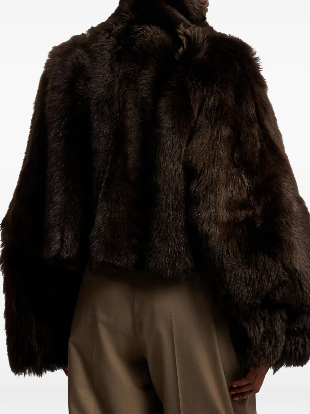 Ralph Lauren Collection Omkeerbare lammy coat Bruin