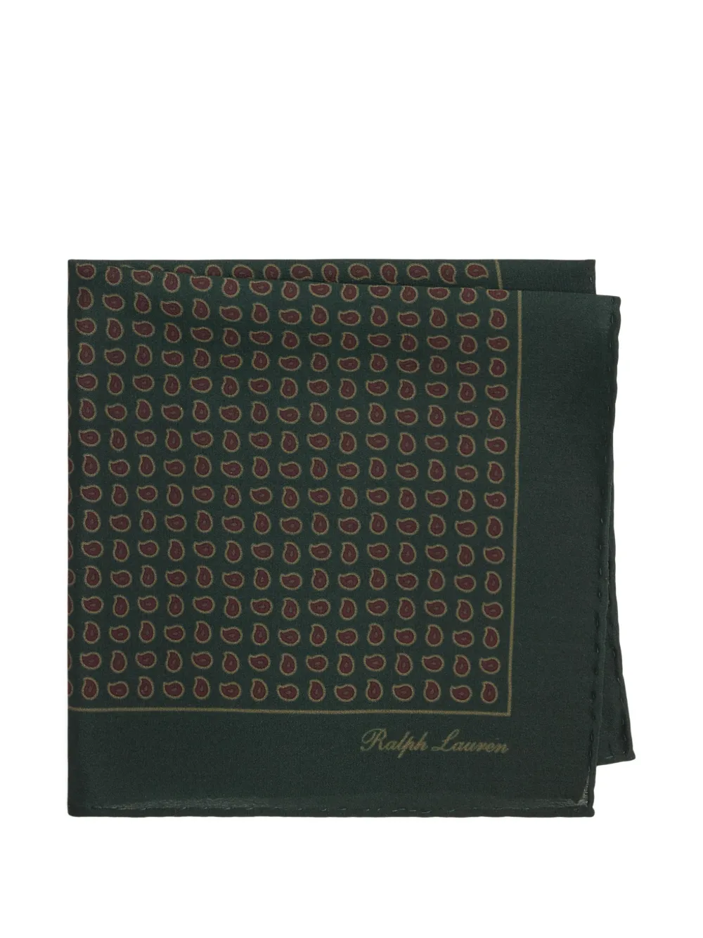 Ralph Lauren Purple Label Pochet met paisley-print Groen
