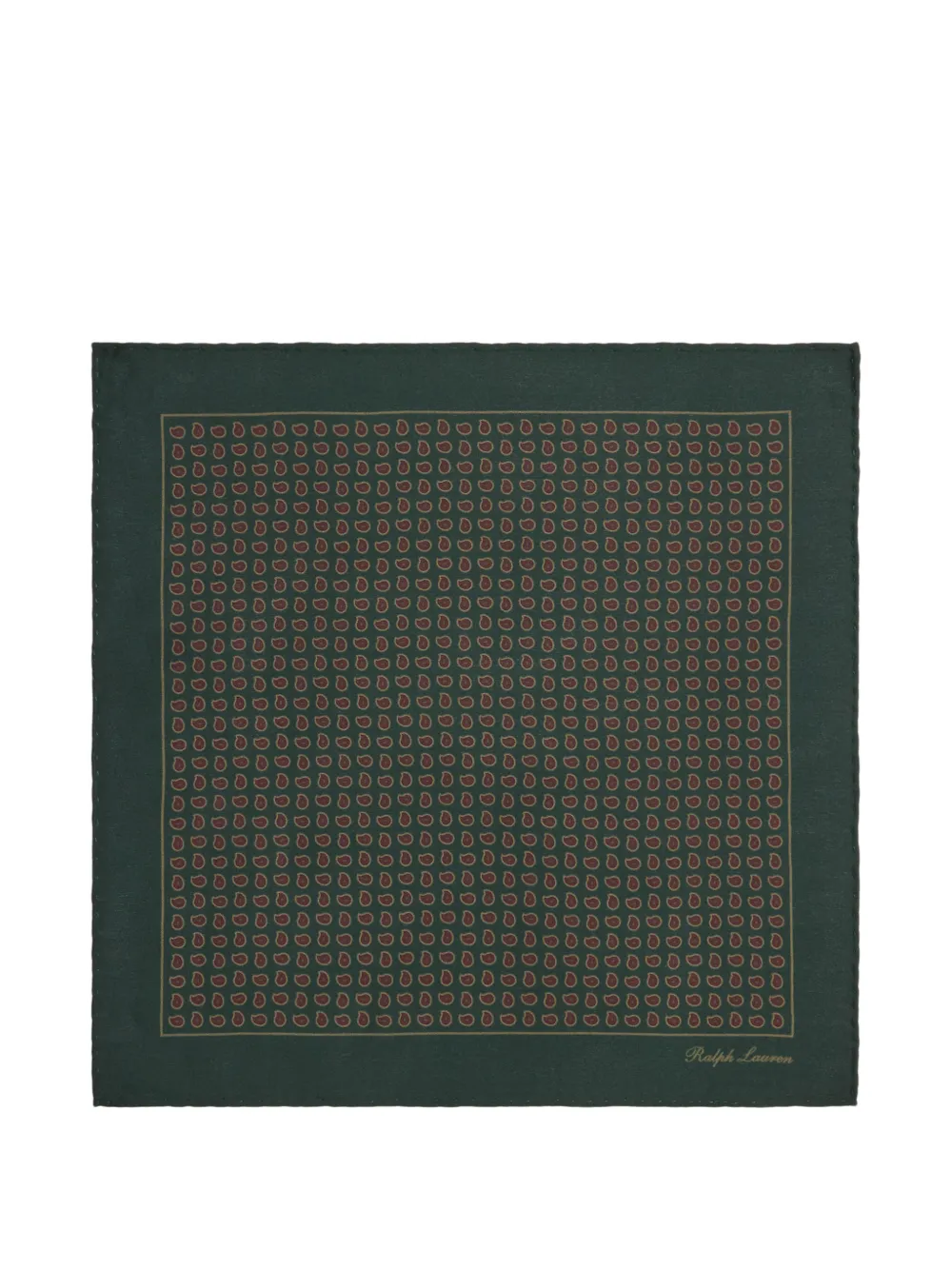 Ralph Lauren Purple Label Fazzoletto da taschino in seta con stampa paisley - Verde