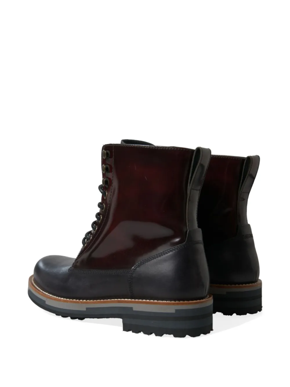 Dolce & Gabbana lace-up leather boots Zwart