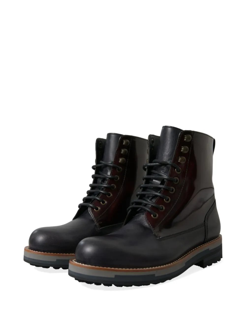 Dolce & Gabbana lace-up leather boots Zwart