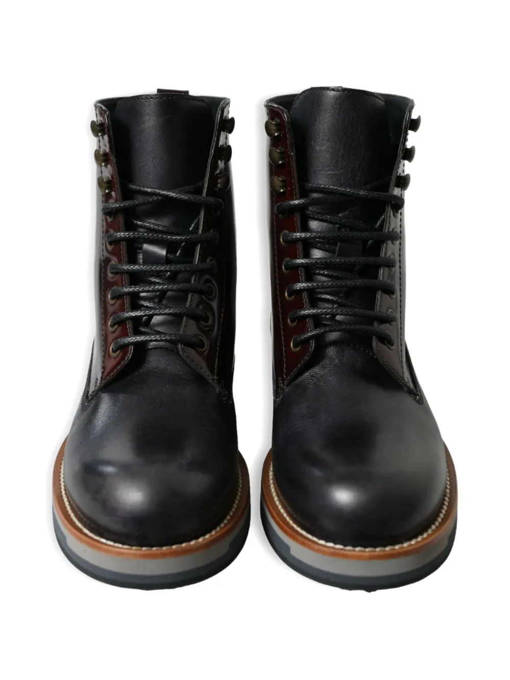 Dolce & Gabbana lace-up leather boots Zwart