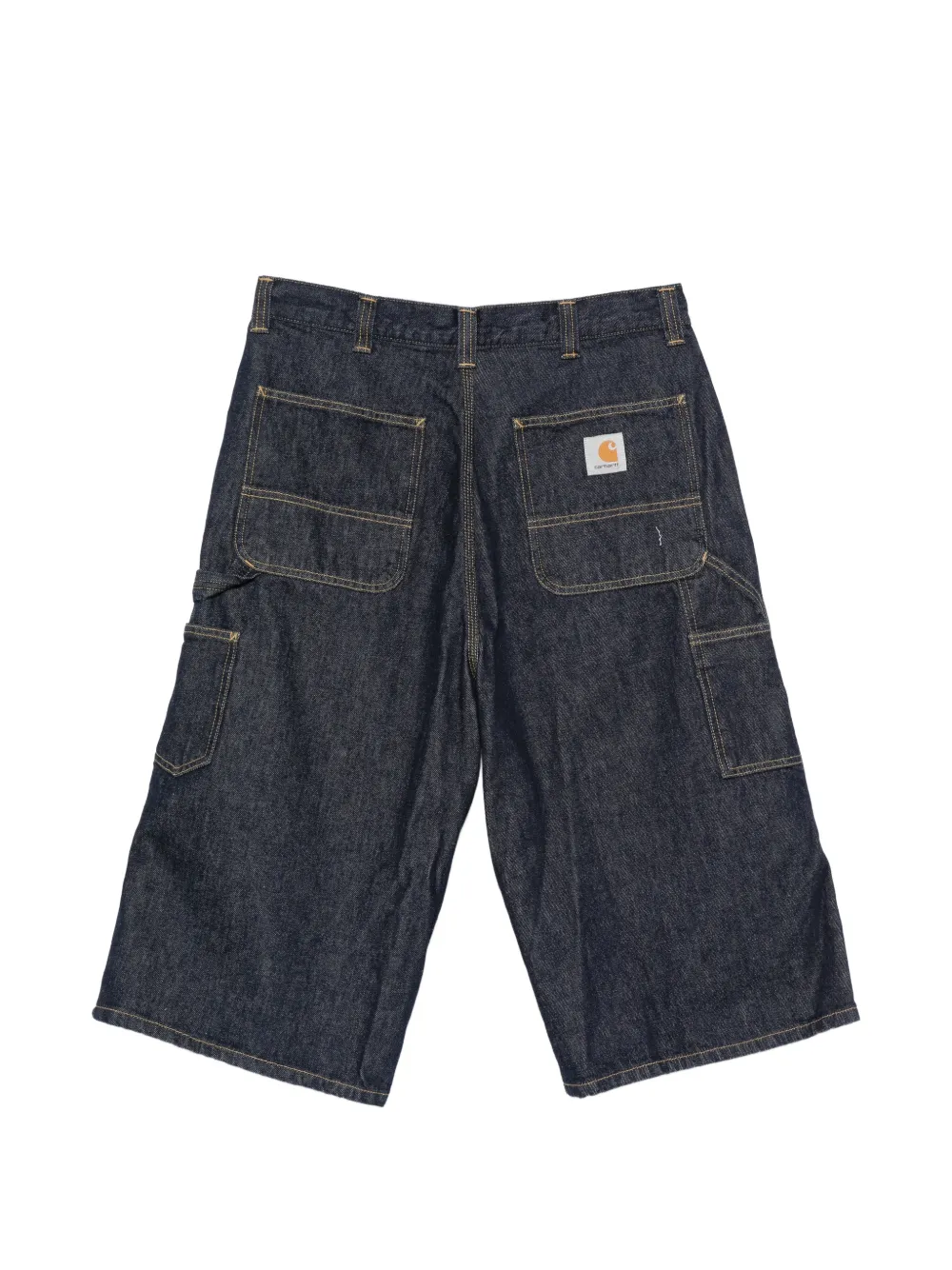 Carhartt WIP Denim shorts met dubbele knie Blauw