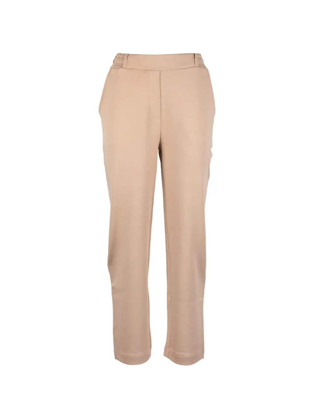 Own Elasticated-waistband Straight-leg Trousers In Br