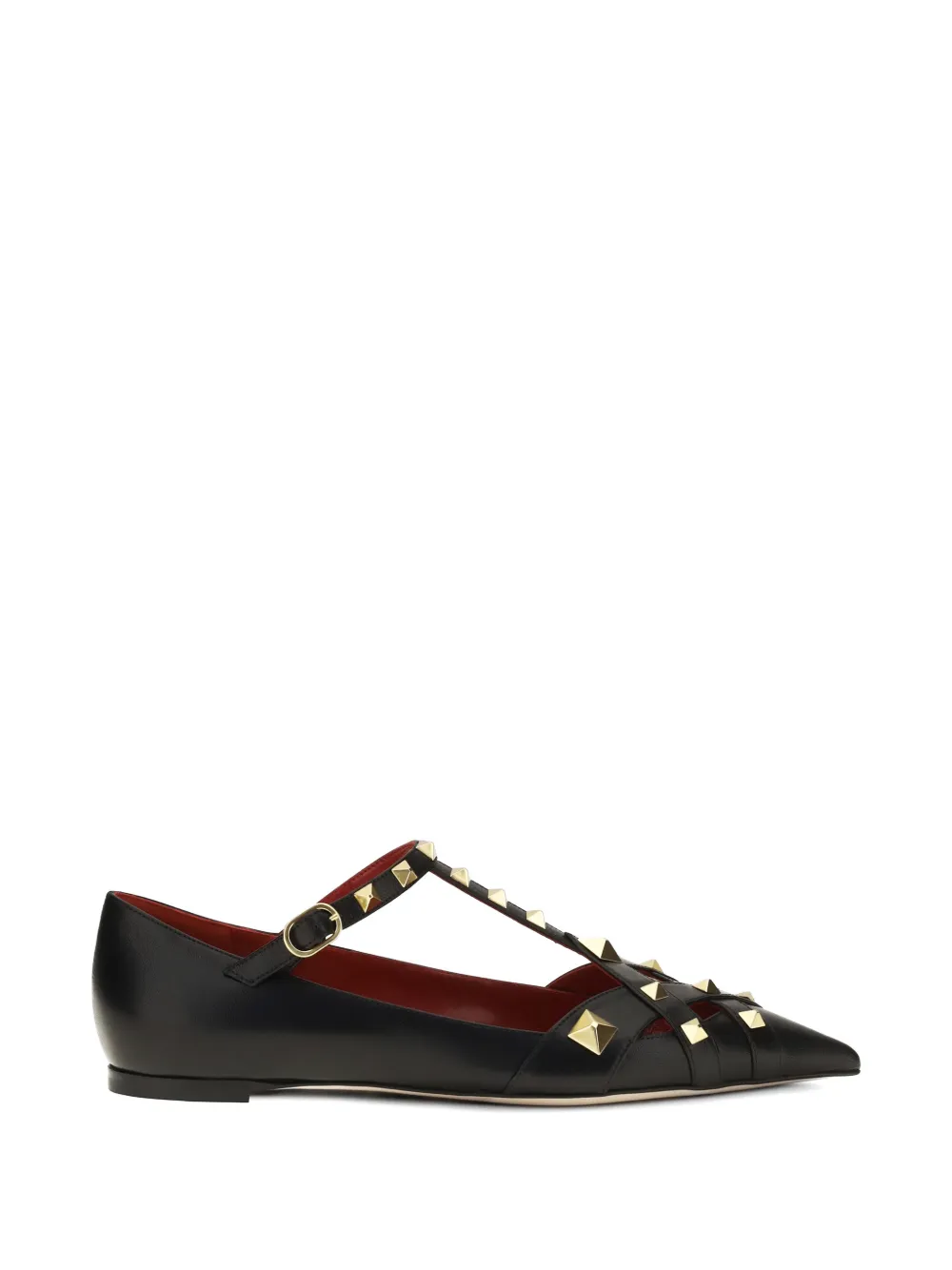 Valentino Garavani Studdy cage flat pumps Zwart