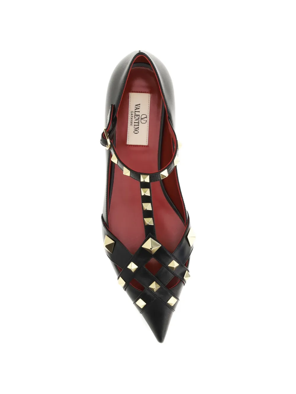 Valentino Garavani Studdy cage flat pumps Zwart