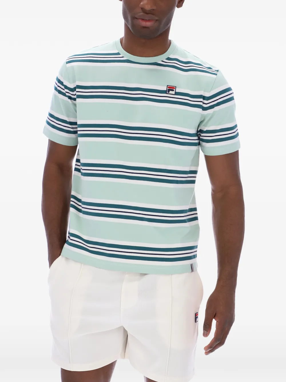 Fila Cesare gestreept T-shirt Groen