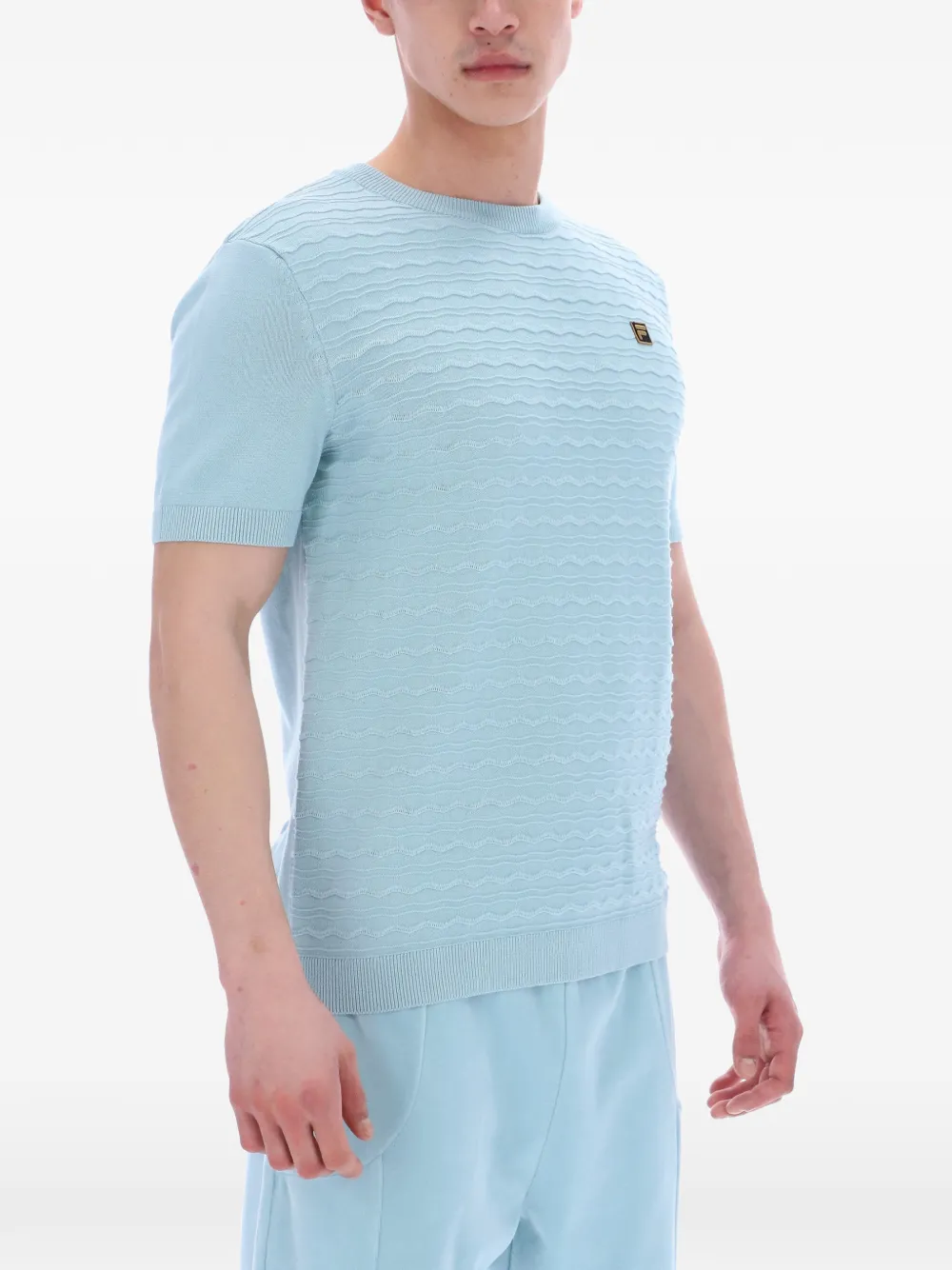 Fila Sterling Don T-shirt met textuur Blauw