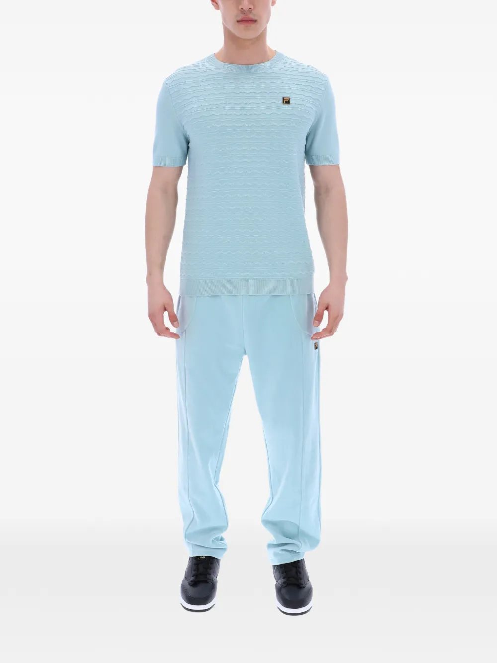 Fila Sterling Don T-shirt met textuur Blauw