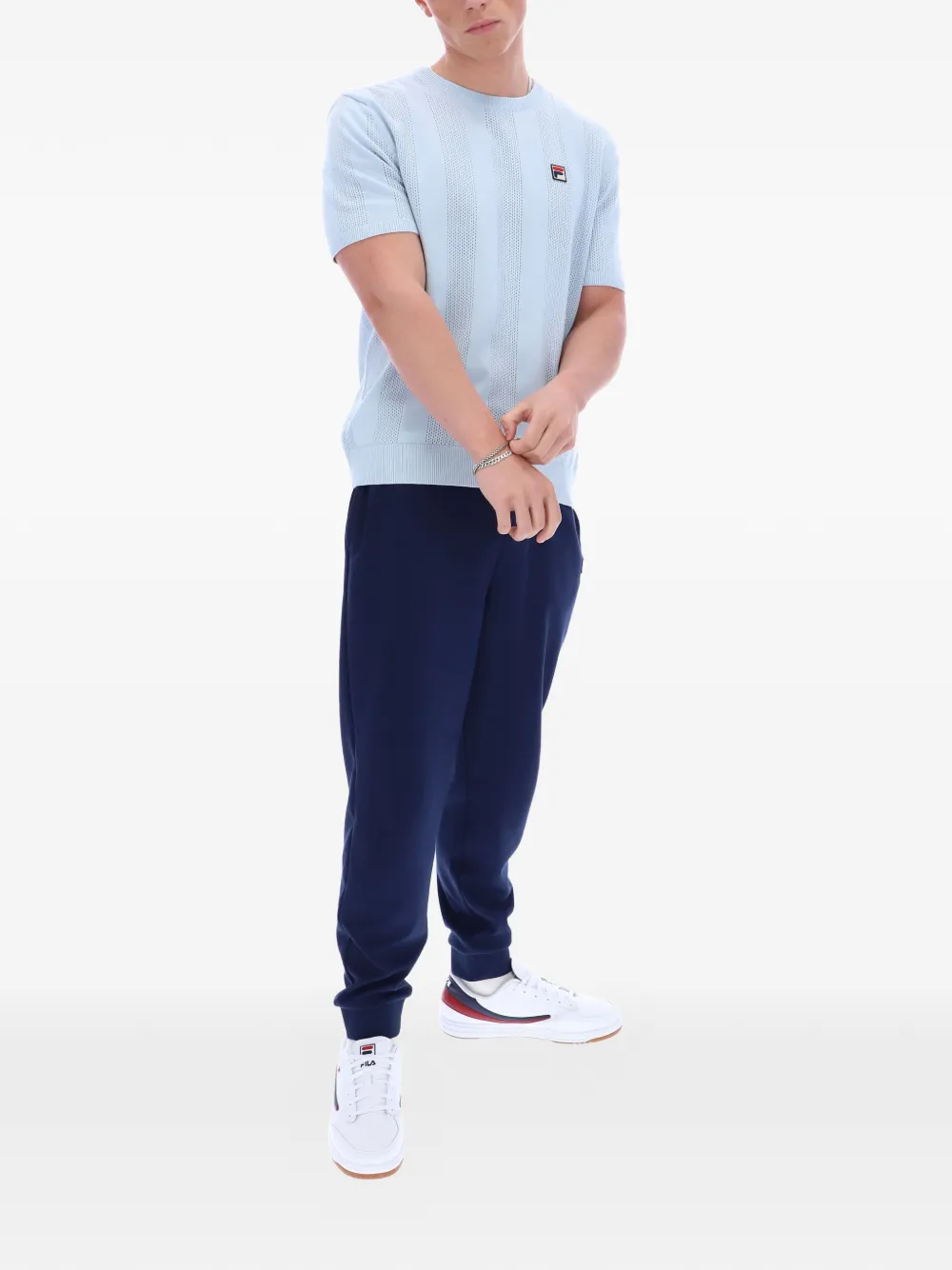 Fila Skyway Corrado T-shirt met gebreid vlak Blauw