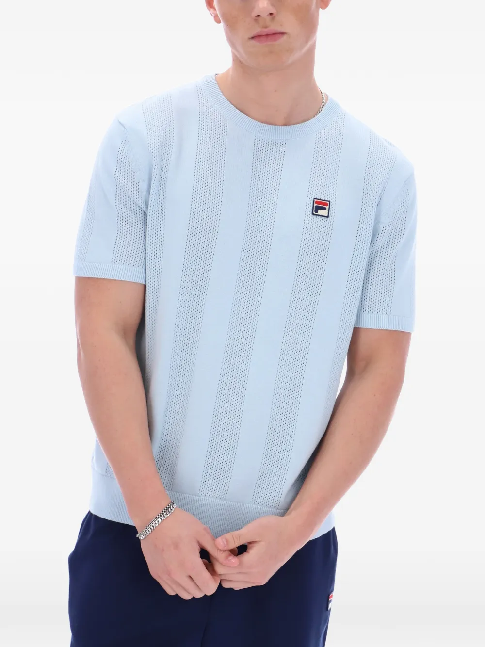 Fila Skyway Corrado T-shirt met gebreid vlak Blauw