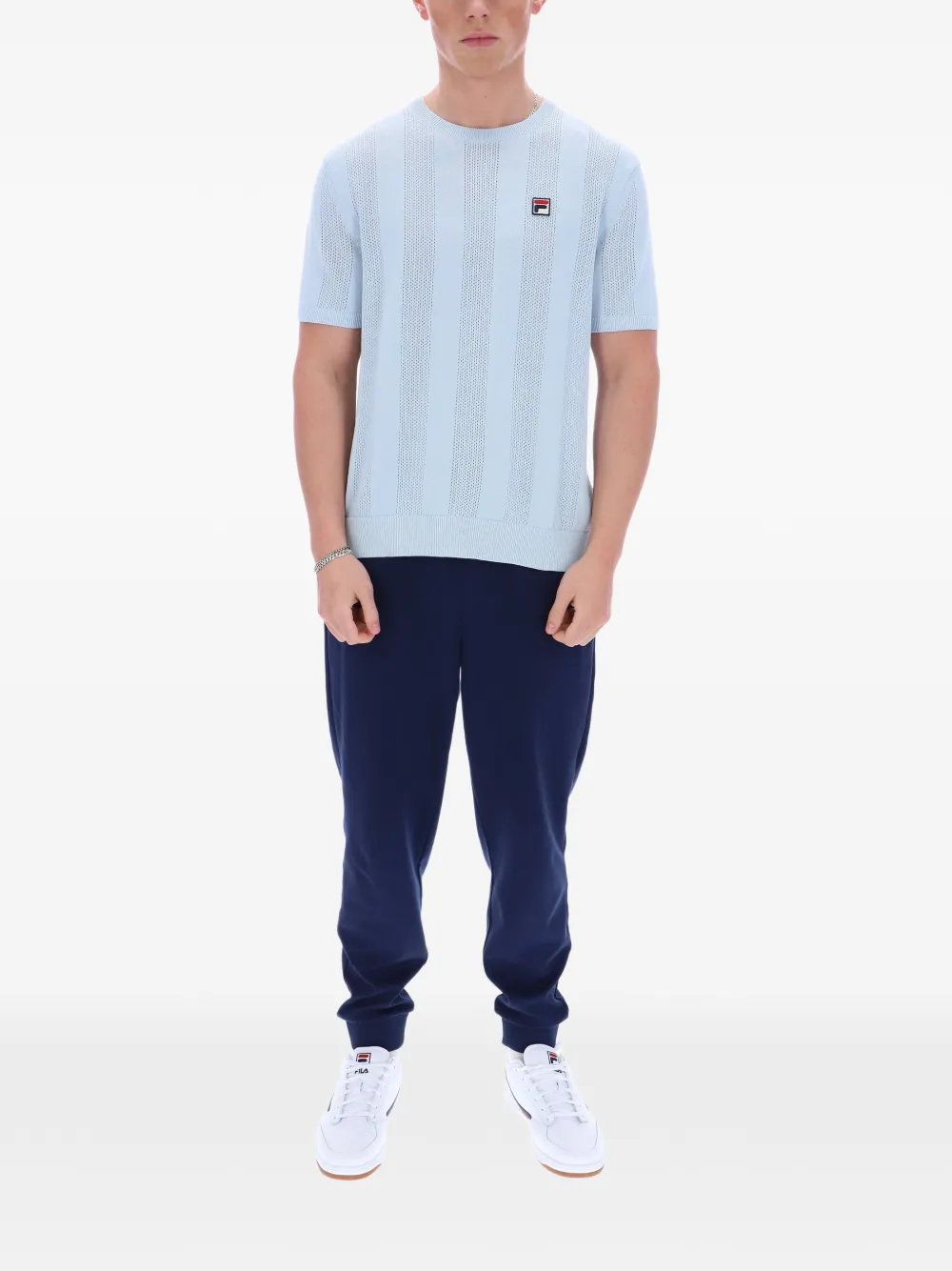 Fila Skyway Corrado T-shirt met gebreid vlak Blauw