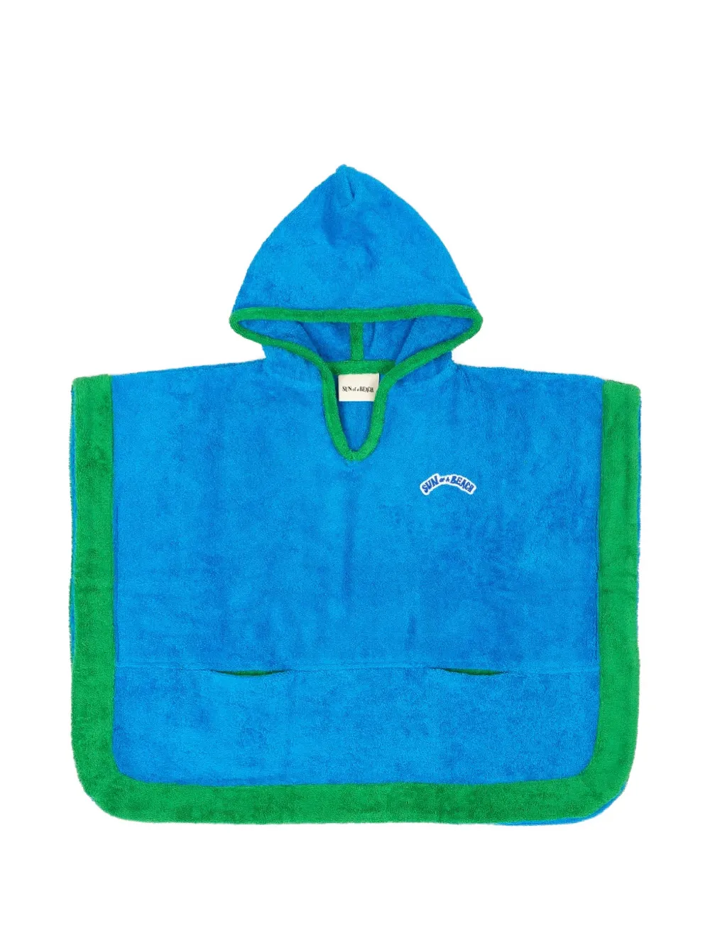 SUN of a BEACH Poncho met capuchon en logopatch Blauw