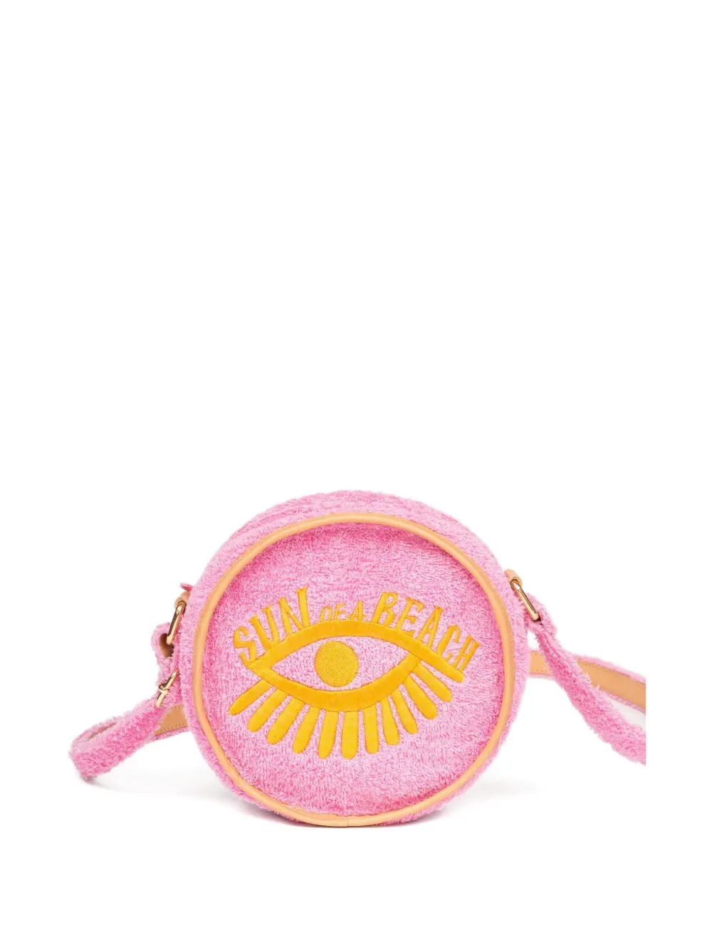 SUN of a BEACH Le Bonbon eye-embroidered shoulder bag - Rosa
