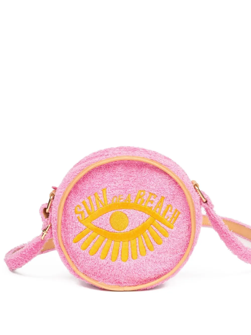 SUN of a BEACH Le Bonbon eye-embroidered shoulder bag - Rosa