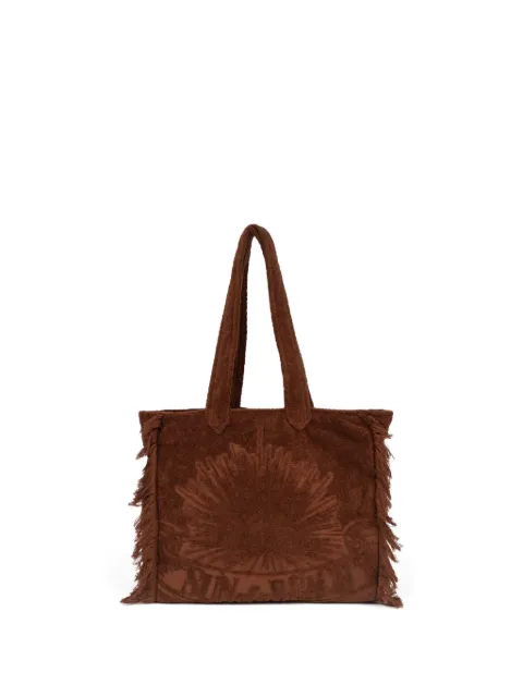 SUN of a BEACH Terry fringe-trimmed tote bag