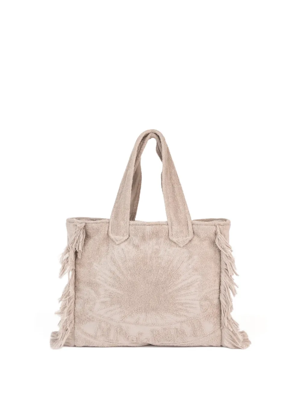SUN of a BEACH Terry fringe-trimmed tote bag - Neutrals