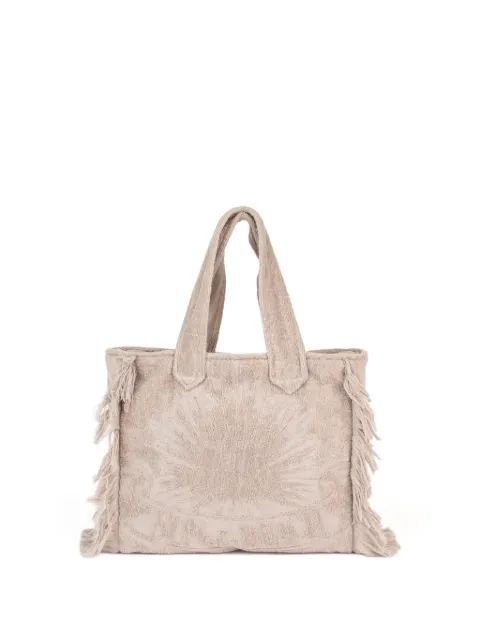 SUN of a BEACH Terry fringe-trimmed tote bag