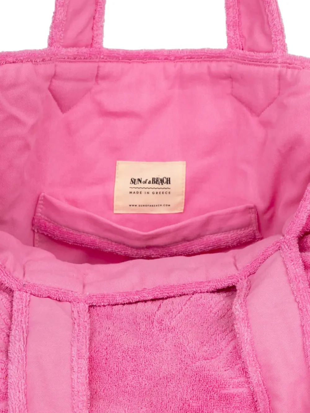 SUN of a BEACH Terry mini-shopper met franje Roze