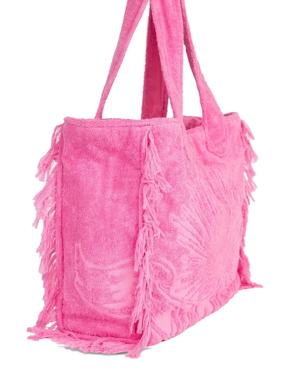 SUN of a BEACH Terry mini-shopper met franje Roze
