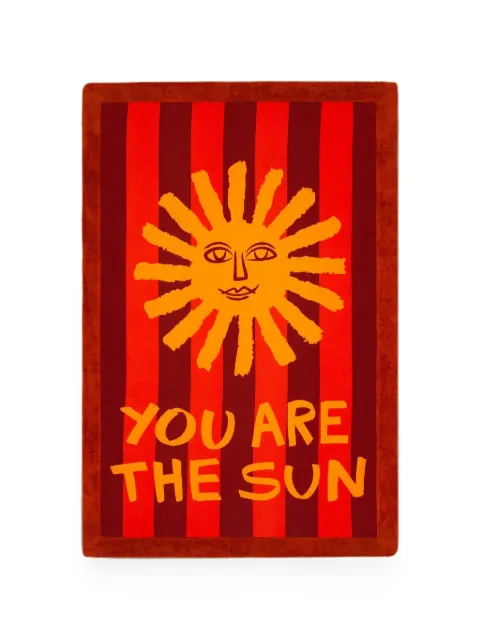 SUN of a BEACH You Are The Sun Coppertone signature striped beach towel