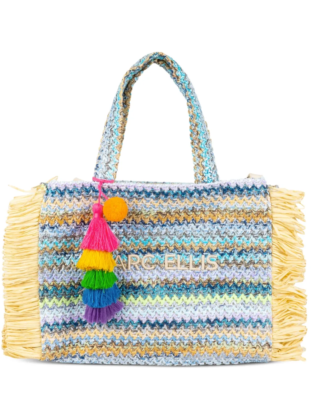 Marc Ellis Borsa tote Buby Saint Claire con frange - Blu