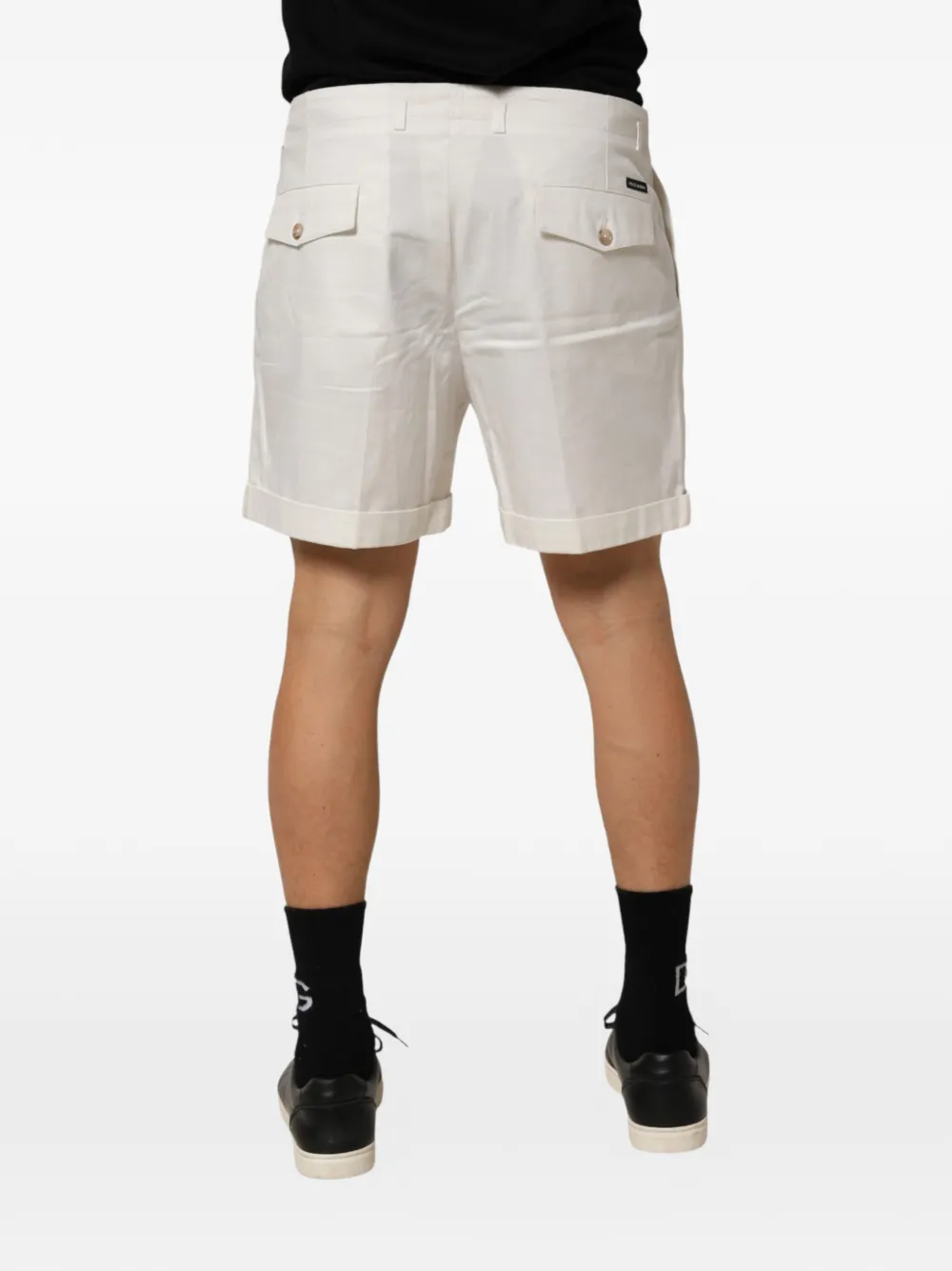 Dolce & Gabbana Geplooide bermuda shorts Wit