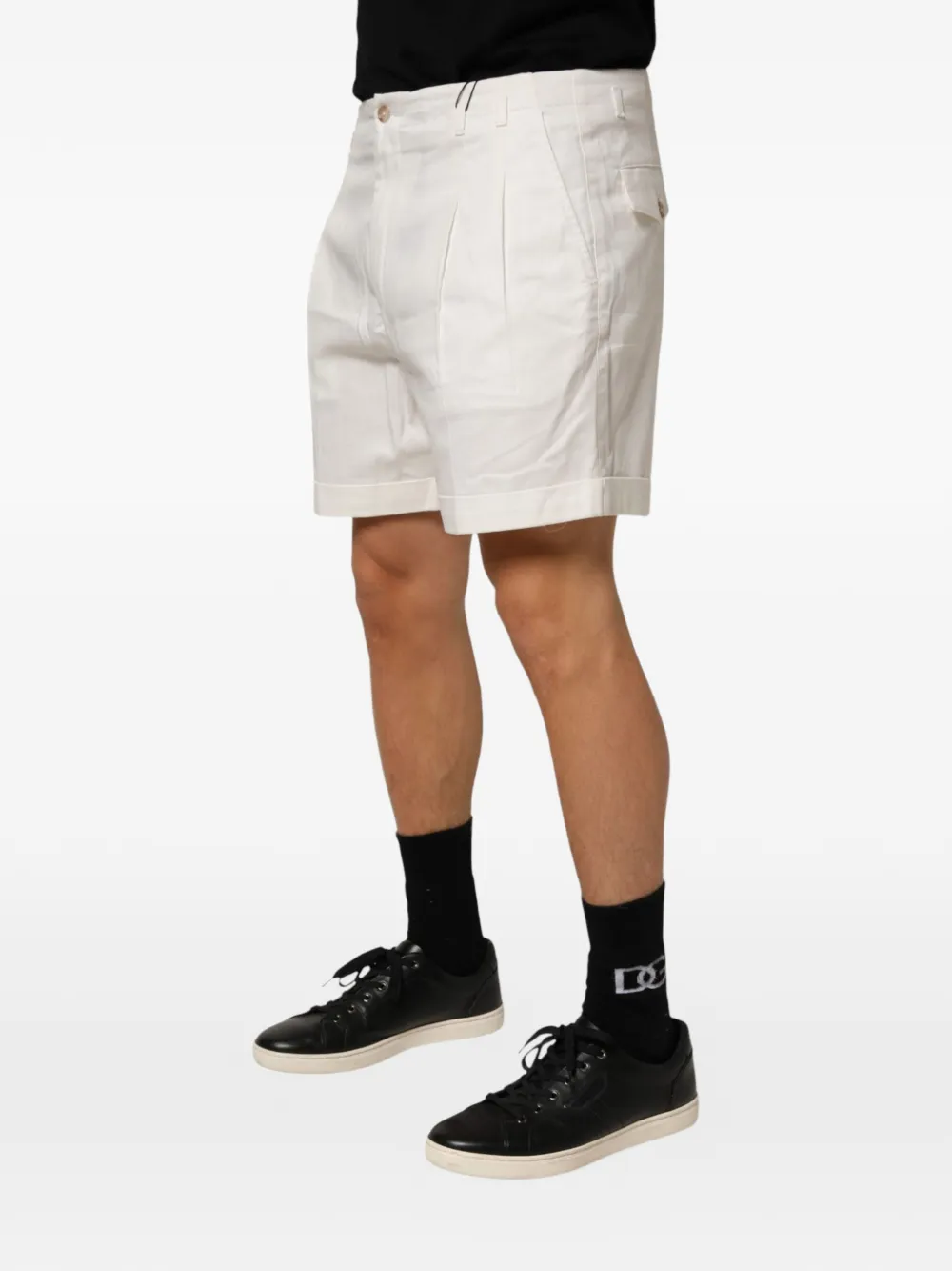 Dolce & Gabbana Geplooide bermuda shorts Wit